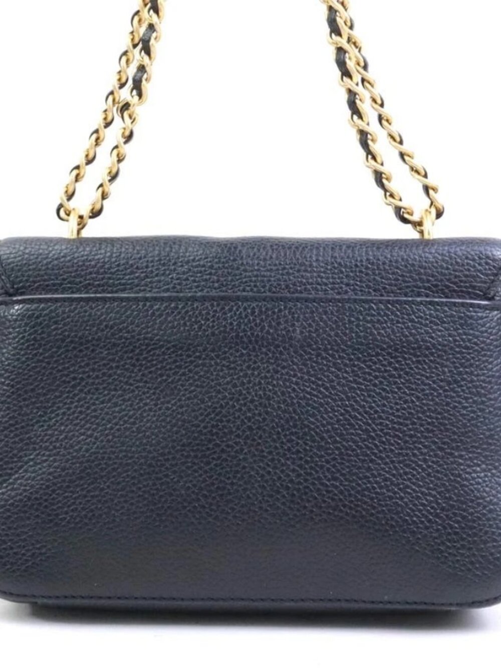 Auth Tory Burch Chain Shoulder Bag Black/Gold Leather/Metal - Picture 4 of 15